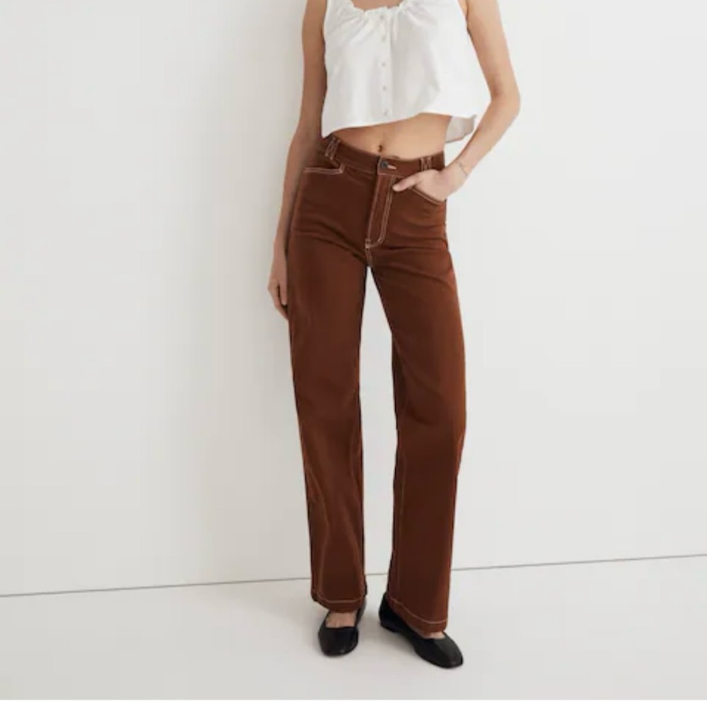 Madewell Emmett Wide-Leg Pant: Garment Dyed Edition